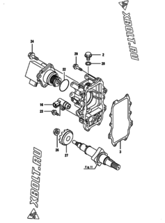  Двигатель Yanmar 4TNV98-ZNNA, узел -  Регулятор оборотов 