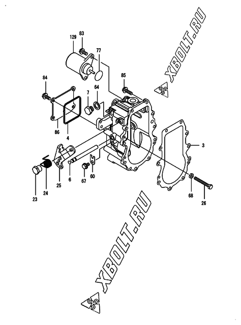  Регулятор оборотов двигателя Yanmar 3TNV88-BQIKA1