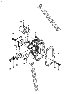  Двигатель Yanmar 4TNV88-BNFK, узел -  Регулятор оборотов 