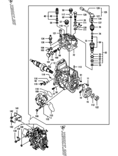  Двигатель Yanmar 3TNV88-ESIK, узел -  Топливный насос высокого давления (ТНВД) 