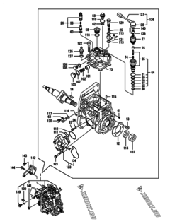  Двигатель Yanmar 4TNV98-ZXVHBW, узел -  Топливный насос высокого давления (ТНВД) 