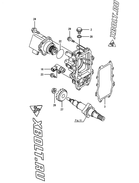  Регулятор оборотов двигателя Yanmar 4TNV98-ZXVHBW