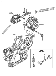  Двигатель Yanmar 4TNV94L-BVDBC, узел -  Генератор 