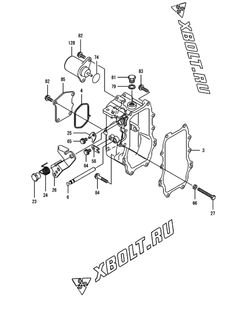  Регулятор оборотов двигателя Yanmar 4TNV94L-BXPHZ