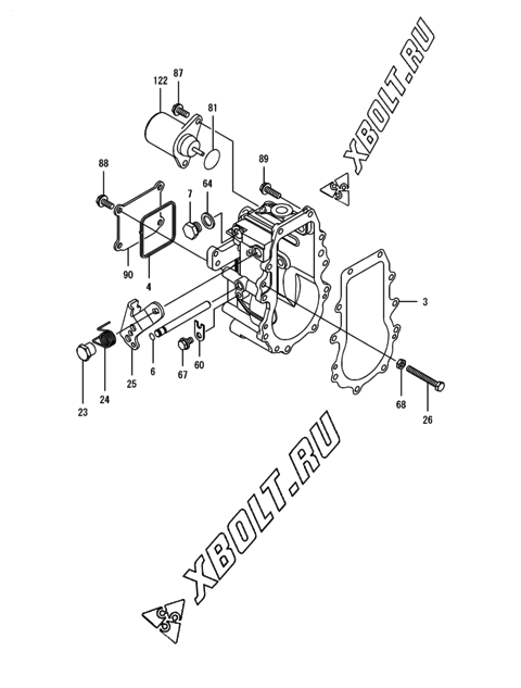  Регулятор оборотов двигателя Yanmar 4TNV88-BLCR