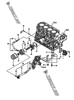  Двигатель Yanmar 4TNV86CT-KKTF, узел -  Система смазки 