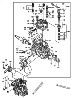  Двигатель Yanmar 4TNV98T-ZXWZP, узел -  Топливный насос высокого давления (ТНВД) 