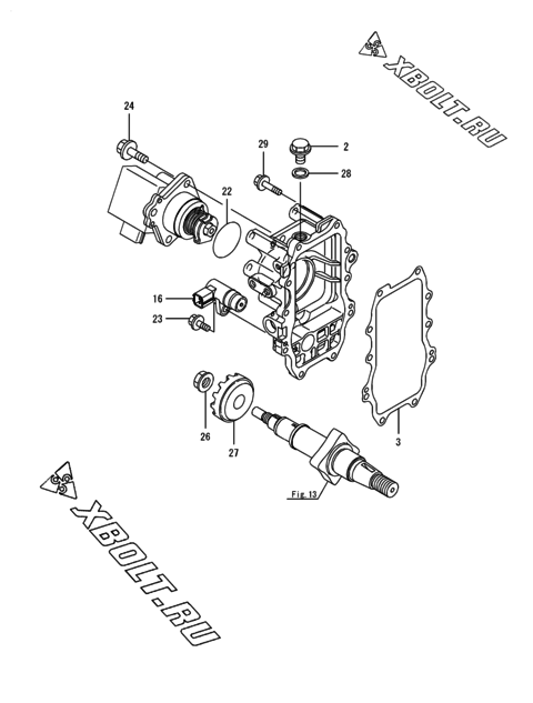  Регулятор оборотов двигателя Yanmar 4TNV98T-ZXWZP