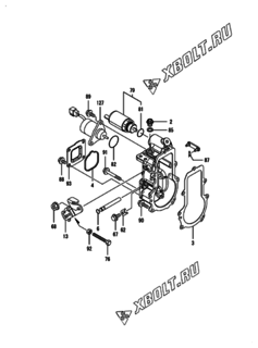  Двигатель Yanmar 3TNV80F-SDKTF, узел -  Регулятор оборотов 