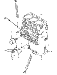  Двигатель Yanmar 3TNV76-DKTF, узел -  Система смазки 