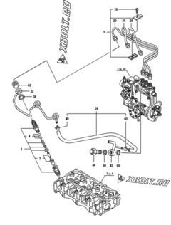  Двигатель Yanmar 3TNV76-DKTF, узел -  Форсунка 