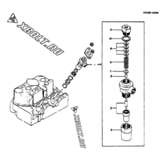 Двигатель Yanmar 2T75HL, узел -  Форсунка 