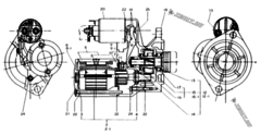  Двигатель Yanmar 2T75HL, узел -  СТАРТЕР 