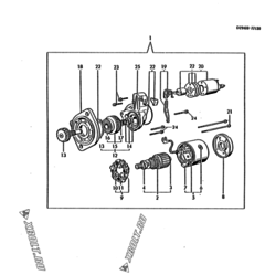  Двигатель Yanmar 4TN82TL-RGH, узел -  СТАРТЕР 