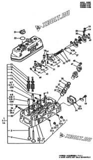  Двигатель Yanmar 3T84HL-HK, узел -  Головка блока цилиндров (ГБЦ) 