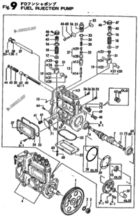  Двигатель Yanmar 4TN82E-UKCL, узел -  Топливный насос высокого давления (ТНВД) 