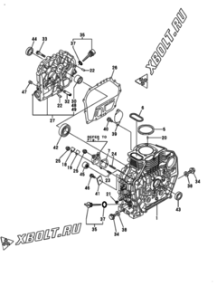  Двигатель Yanmar L70N6-ME, узел -  Блок цилиндров 