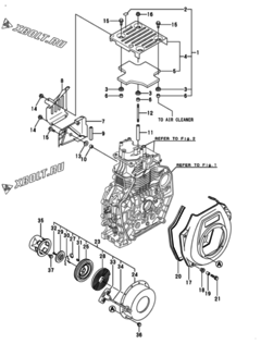  Двигатель Yanmar L70N6-M, узел -  Пусковое устройство 