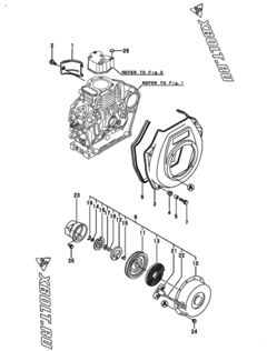  Двигатель Yanmar L48N6-PETM, узел -  Пусковое устройство 