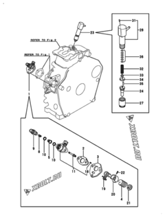  Двигатель Yanmar L48N6-PETM, узел -  Топливный насос высокого давления (ТНВД) 