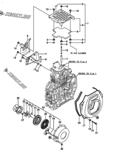 Двигатель Yanmar L70N6-METM, узел -  Пусковое устройство 
