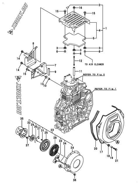  Пусковое устройство двигателя Yanmar L70N6-PATM