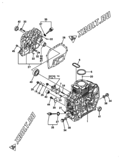  Двигатель Yanmar L70N5-GETM, узел -  Блок цилиндров 