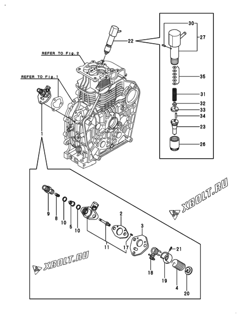  Топливный насос высокого давления (ТНВД) двигателя Yanmar L100N6-PE