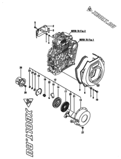  Двигатель Yanmar L100N6CJ2L1AAS1, узел -  Пусковое устройство 