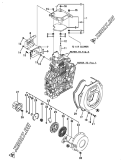  Двигатель Yanmar L100V6EJ1C1HAS1, узел -  Пусковое устройство 