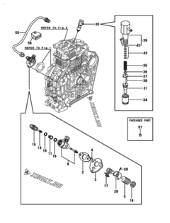  Двигатель Yanmar L100AE-DEGLE8YC, узел -  Топливный насос высокого давления (ТНВД) 