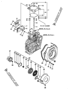  Двигатель Yanmar L100N6FF1T1AAID, узел -  Пусковое устройство 