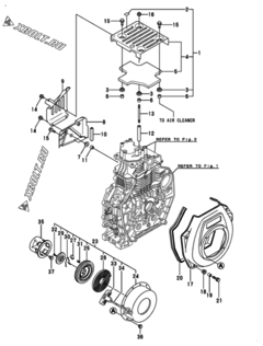  Двигатель Yanmar L70N6CA1T1CAID, узел -  Пусковое устройство 