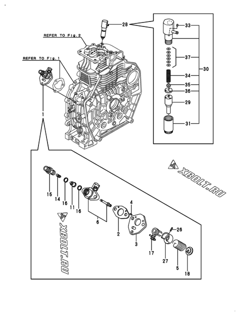  Топливный насос высокого давления (ТНВД) и форсунка двигателя Yanmar L70N6FF1P1AAID