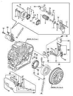  Двигатель Yanmar L48N6CA1T1CAID, узел -  Стартер и генератор 