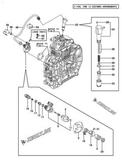  Двигатель Yanmar L70N5EN9F9HAMA, узел -  Топливный насос высокого давления (ТНВД) 