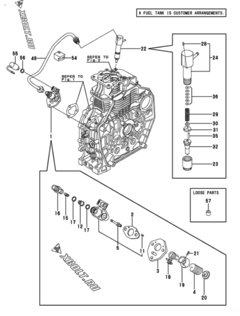  Двигатель Yanmar L70N5EK0C1HAMA, узел -  Топливный насос высокого давления (ТНВД) 