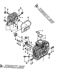  Двигатель Yanmar L70N5EJ1C1CAS1, узел -  Блок цилиндров 