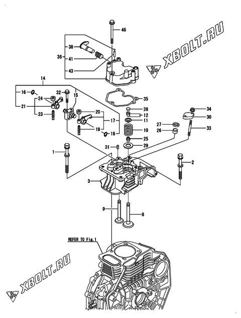  Головка блока цилиндров (ГБЦ) двигателя Yanmar L70N5EJ1C1CAS1