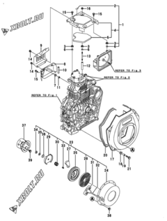  Двигатель Yanmar L100V6CA1F1AA, узел -  Пусковое устройство 