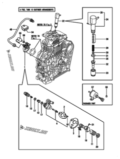  Двигатель Yanmar L100N5EJ2T9HAPR, узел -  Топливный насос высокого давления (ТНВД) и форсунка 