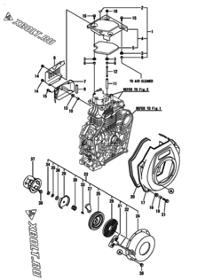  Двигатель Yanmar L100N6EJ1T1AAS1, узел -  Пусковое устройство 
