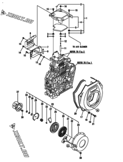  Двигатель Yanmar L100N5EJ1C1AAAY, узел -  Пусковое устройство 