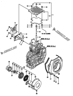  Двигатель Yanmar L70N5EJ1C1AAAY, узел -  Пусковое устройство 