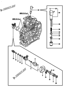  Двигатель Yanmar L70N5EJ1C1AAAY, узел -  Топливный насос высокого давления (ТНВД) 