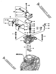  Двигатель Yanmar L70N5EJ1C1HAAY, узел -  Головка блока цилиндров (ГБЦ) 