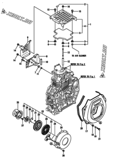  Двигатель Yanmar L70N5EJ1C1JAPR, узел -  Пусковое устройство 