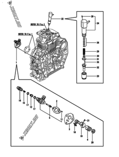  Двигатель Yanmar L70N5EJ1C1JAPR, узел -  Топливный насос высокого давления (ТНВД) 