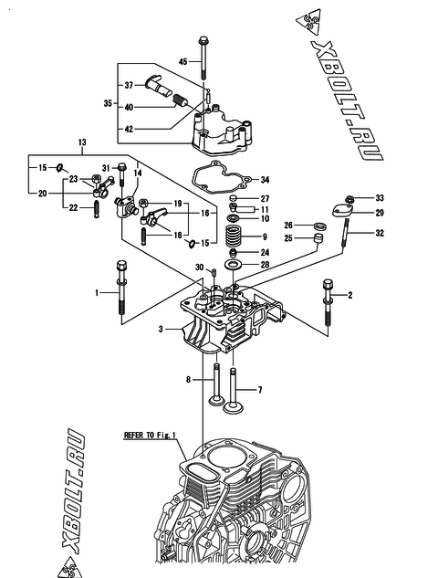  Головка блока цилиндров (ГБЦ) двигателя Yanmar L70V6CA1T1CA