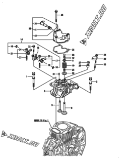  Двигатель Yanmar L70N5AJ8R1AAWK, узел -  Головка блока цилиндров (ГБЦ) 